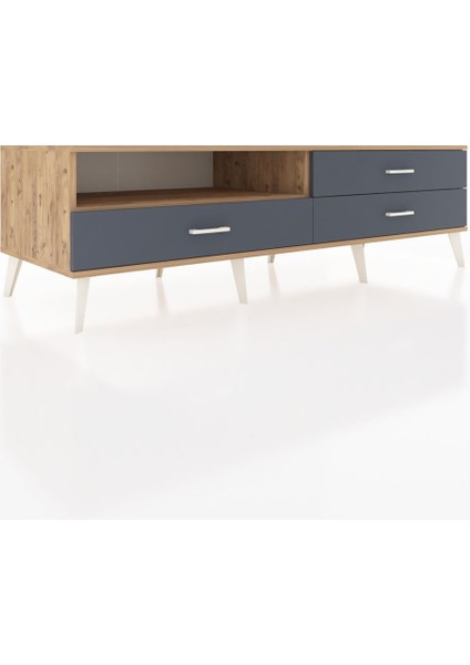 Kronos Tv Ünitesi Tek Raflı 3 Çekmeceli 176X59X51 Çam-Çam/antrasit fiyatları