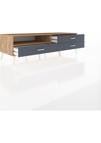 Kronos Tv Ünitesi Tek Raflı 3 Çekmeceli 176X59X51 Çam-Çam/antrasit indirimleri