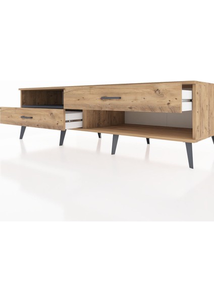 Kronos Tv Ünitesi Tek Raflı 2 Çekmeceli 176X59X51 Çam-Antrasit/çam fırsatları