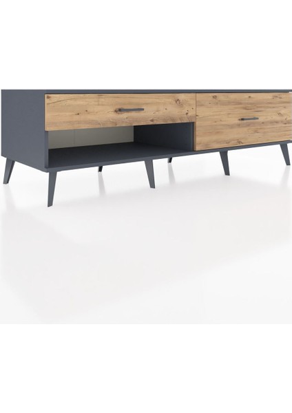 Kronos Tv Ünitesi 2 Çekmeceli 176X59X51 Antrasit-Antrasit/çam fiyatları