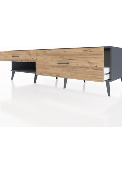 Kronos Tv Ünitesi 2 Çekmeceli 176X59X51 Antrasit-Antrasit/çam fırsatları