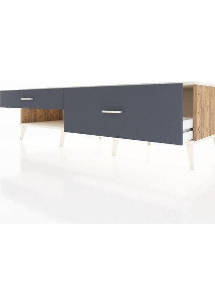 Kronos Tv Ünitesi 2 Çekmeceli 176X59X51 Çam-Aytaşı/antrasit fırsatları