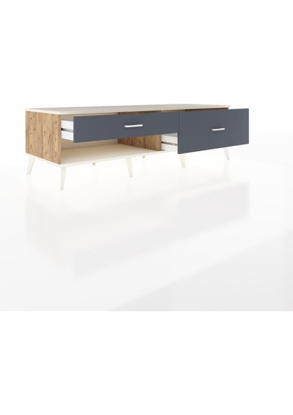 Kronos Tv Ünitesi 2 Çekmeceli 176X59X51 Çam-Aytaşı/antrasit indirimleri