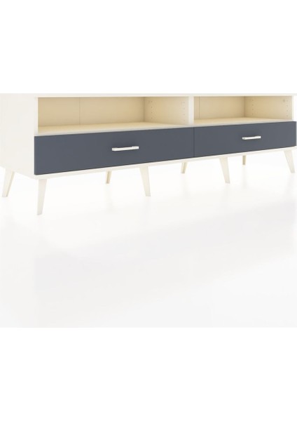 Hyperion Tv Ünitesi 2 Raflı 2 Çekmeceli 176X44X51 Aytaşı-Aytaşı/antrasit fiyatları