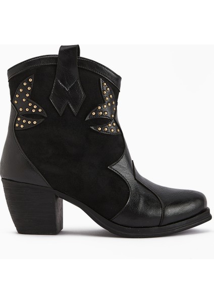 Lowis Siyah Troklu Kadın Kovboy Western Bot