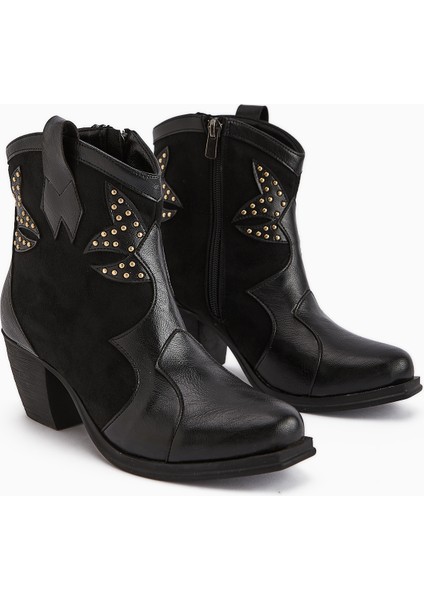 Lowis Siyah Troklu Kadın Kovboy Western Bot modelleri