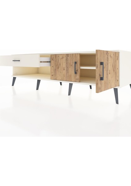 Kronos Tv Ünitesi Tek Raflı Tek Çekmeceli 2 Kapaklı 176X59X51 Aytaşı-Çam/aytaşı fırsatları