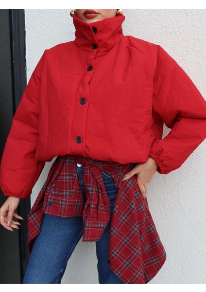 Dik Yaka Bel Lastik Paraşüt Mont modelleri