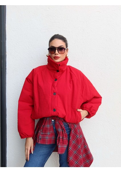 Dik Yaka Bel Lastik Paraşüt Mont fırsatları