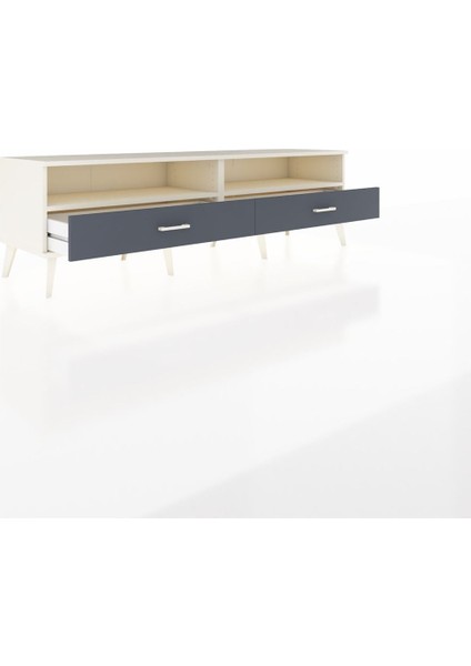 Hyperion Tv Ünitesi 2 Raflı 2 Çekmeceli 176X44X51 Aytaşı-Aytaşı/antrasit indirimleri