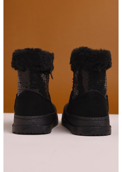 Hanne Siyah Süet Pullu Içi Kürklü Çocuk Bot indirimleri