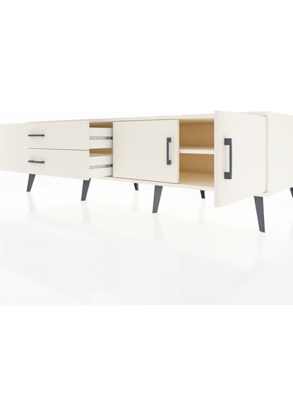 Kronos Tv Ünitesi Tek Raflı 2 Çekmeceli 2 Kapaklı 176X59X51 Aytaşı-Aytaşı/aytaşı fırsatları