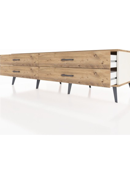 Kronos Tv Ünitesi 4 Çekmeceli 176X59X51 Aytaşı-Çam/çam fırsatları