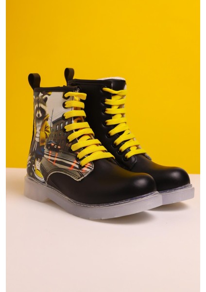 Dora Siyah Çizgi Karakter Baskılı Bağcıklı Çocuk Bot fiyatları