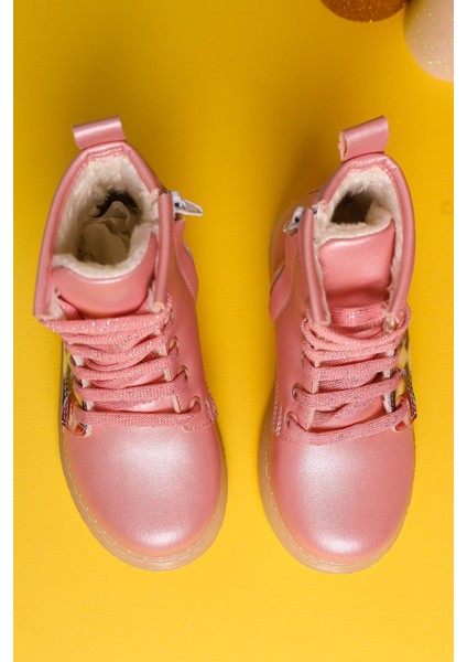 Liselle Pembe Çizgi Karakter Baskılı Bağcıklı Çocuk Bot fırsatları