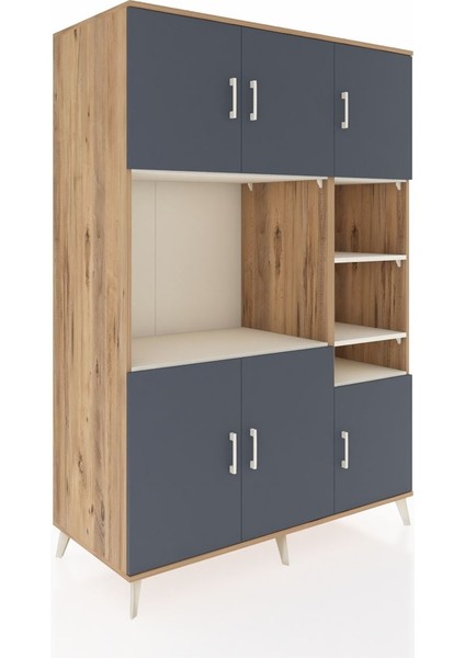 Kronos Dolap 10 Raflı 6 Kapaklı 132X59X195 Çam-Antrasit/aytaşı fiyatları