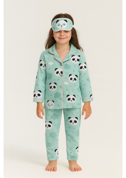 Kız Çocuk 4-12 Yaş Göz Bantlı 3 Parça 100%100PAMUK Gecelik Üçlü Takım fiyatları