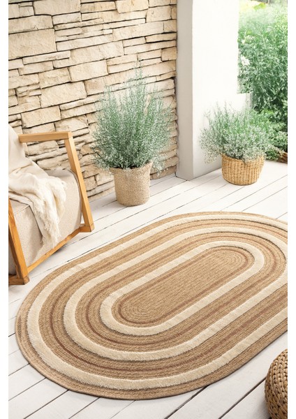 Marakeş Taba Oval Halı Salon Oturma Odası Çocuk Odası Yatak Odası Halısı 675O fiyatları