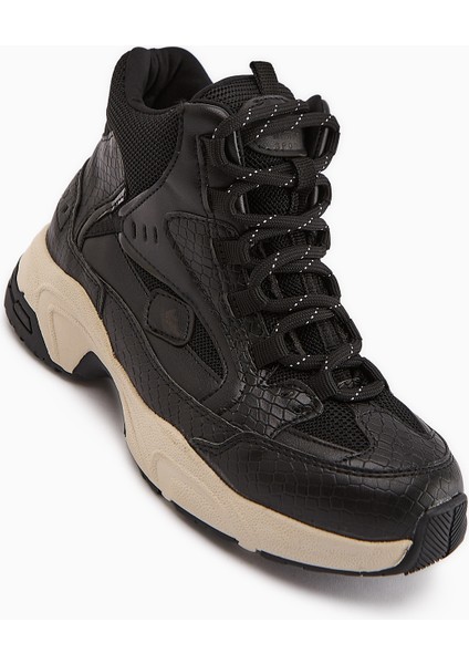 Nency Siyah Bağcıklı Kadın Spor Bot