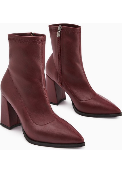 Susy Bordo Kalın Topuklu Streç Kadın Bot fiyatları