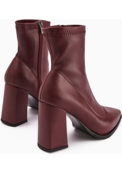 Susy Bordo Kalın Topuklu Streç Kadın Bot fırsatları