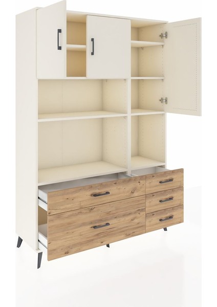 Hyperion Dolap 8 Raflı 5 Çekmeceli 3 Kapaklı 132X44X195 Aytaşı-Aytaşı/çam indirimleri