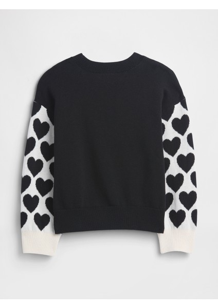 Kız Bebek Siyah Intarsia Kazak modelleri