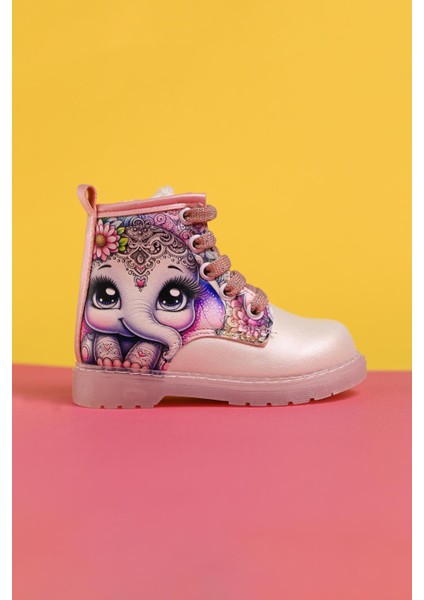 Janny Sedef Çizgi Karakter Baskılı Bağcıklı Bebe Işıklı Bot