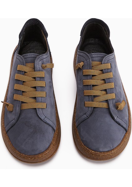 Judi Hakiki Deri Mavi Rahat Tabanlı Kadın Sneakers modelleri