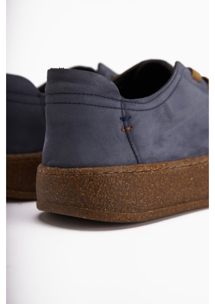 Judi Hakiki Deri Mavi Rahat Tabanlı Kadın Sneakers indirimleri