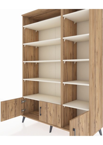 Hyperion Dolap 10 Raflı 3 Kapaklı 132X44X195 Çam-Çam/aytaşı fırsatları