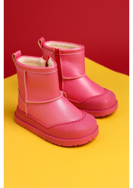 Jasmin Fuşya Ters Dikiş Detaylı Içi Kürklü Çocuk Bot fiyatları