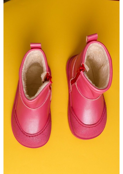 Jasmin Fuşya Ters Dikiş Detaylı Içi Kürklü Çocuk Bot fırsatları