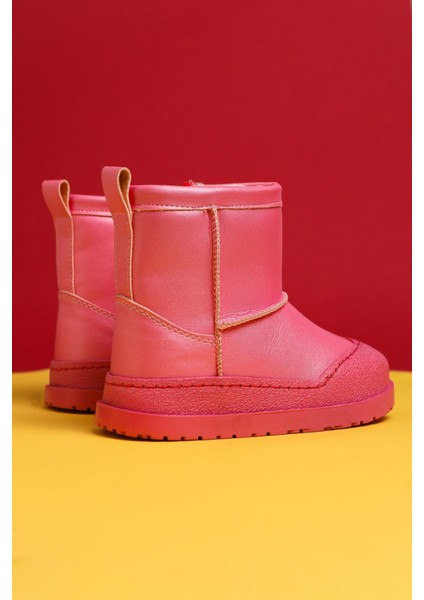 Jasmin Fuşya Ters Dikiş Detaylı Içi Kürklü Çocuk Bot indirimleri