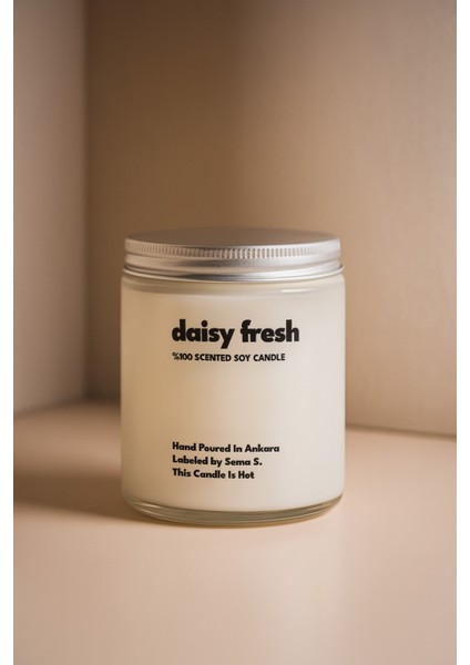 : Daisy Fresh : Cam Kavanozda Kokulu %100 Soya Mum (Çiçek Özleri, Pudra, Lavanta, Ylang Ylang) fiyatları