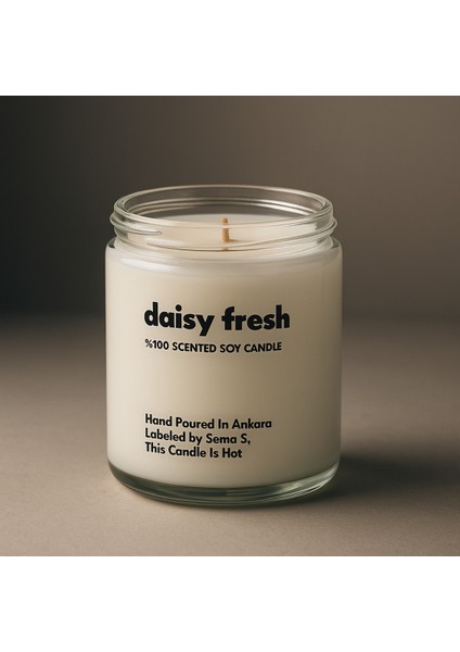 : Daisy Fresh : Cam Kavanozda Kokulu %100 Soya Mum (Çiçek Özleri, Pudra, Lavanta, Ylang Ylang) modelleri