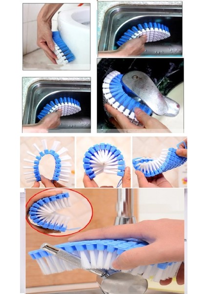 Pompa Mekanizmalı Sabunluk + Esnek Fırça Ikili Set QWE789 fırsatları