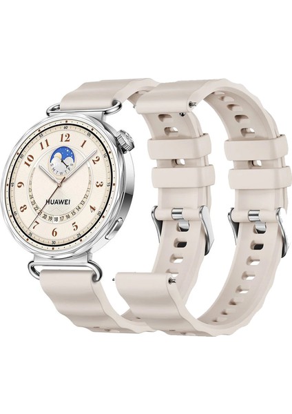 Huawei Watch GT6 41mm / Gt5 / Gt4 / 41mm Uyumlu ZigZag Tasarımlı Silikon Kordon 18MM