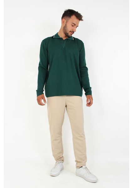 3001 İnce Çizgili Yakası Çizgili Kazak fırsatları