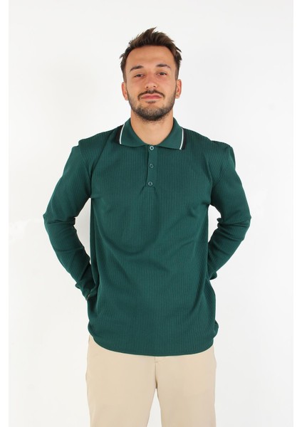 3001 İnce Çizgili Yakası Çizgili Kazak indirimleri