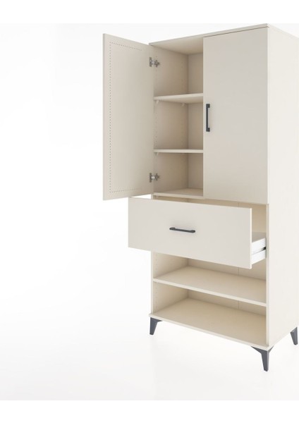 Hyperion Dolap 4 Raflı Tek Çekmeceli 2 Kapaklı 88X44X195 Aytaşı-Aytaşı fırsatları