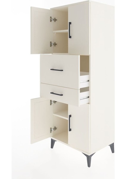 Hyperion Dolap 3 Raflı 2 Çekmeceli 4 Kapaklı 60X44X163 Aytaşı-Aytaşı fırsatları