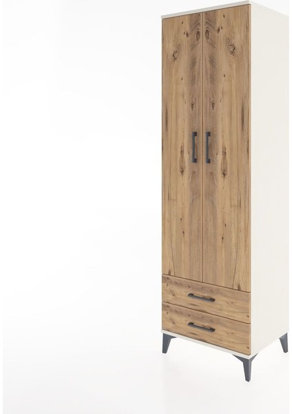 Hyperion Dolap 2 Raflı 2 Çekmeceli Tek Askılı 60X44X195 Aytaşı-Çam modelleri