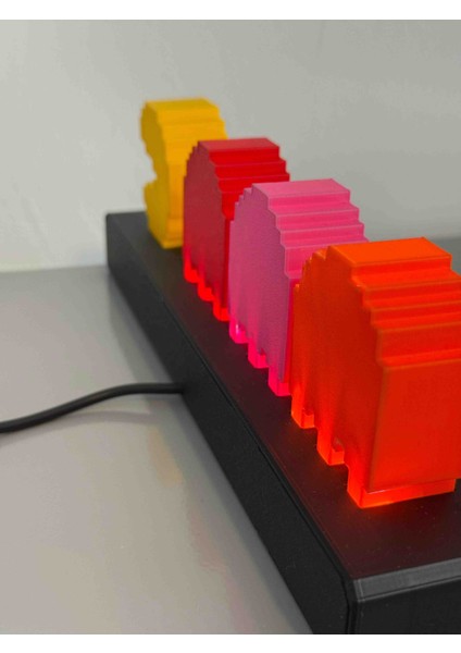 Retro Pacman LED Işıklı Figür Gece Lambası modelleri