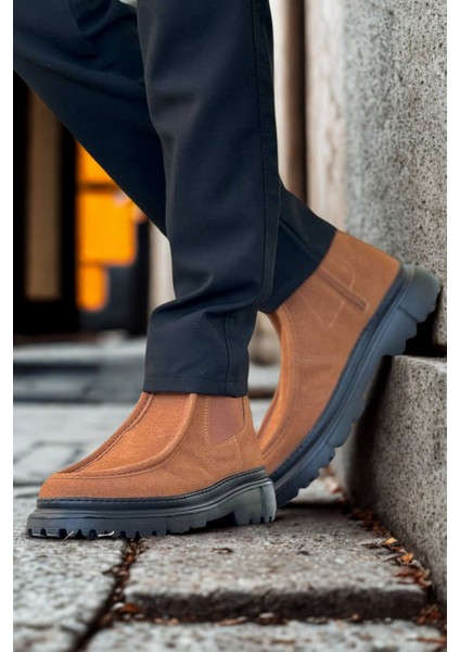 Erkek Süet Taba Lastikli Bot MN2433