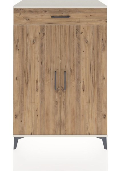 Hyperion Dolap 2 Raflı Tek Çekmeceli 2 Kapaklı 88X44X134 Aytaşı-Çam