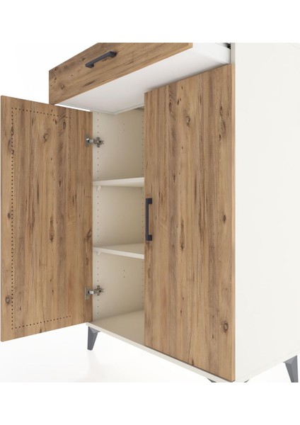 Hyperion Dolap 2 Raflı Tek Çekmeceli 2 Kapaklı 88X44X134 Aytaşı-Çam indirimleri