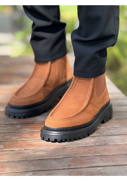 Erkek Süet Taba Lastikli Bot MN2433 modelleri