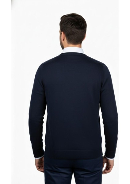 Erkek V Yaka Triko Kazak Çelik Örgü Klasik Kalıp 4241D BGL-ST04849 fırsatları