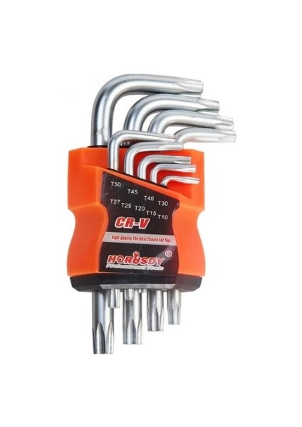 9 Parça Iyi Crv Kısa Yıldız Alyan Torx Key Set (5148)